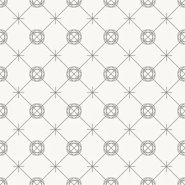 Complex geometric circle star lattice pattern, seamless pattern in line design 스톡 일러스트