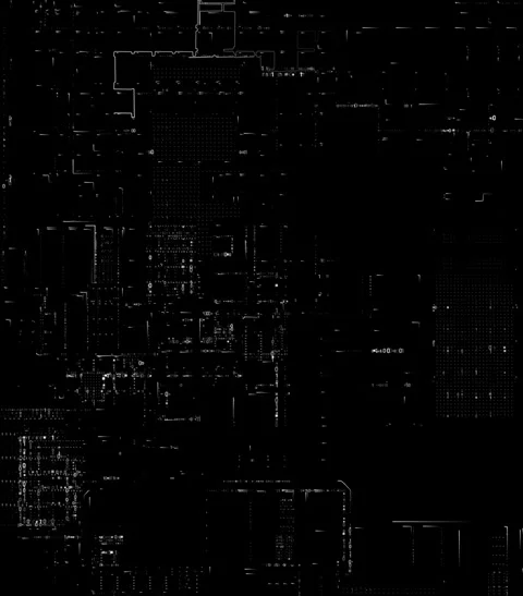 Complex Geometric Circuit Patterns in Black and White for Tech and Industry.. Stock Footage 341377236