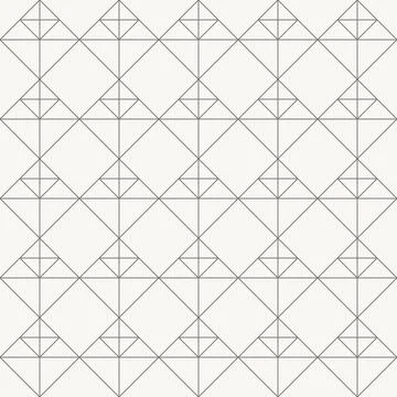 Complex geometric grid seamless pattern in line design. geometric lattice Stock Illustration