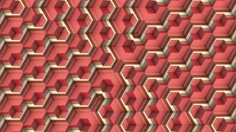 Complex geometric lattice of cubes. 3d rendering digital illustration Stock Illustration