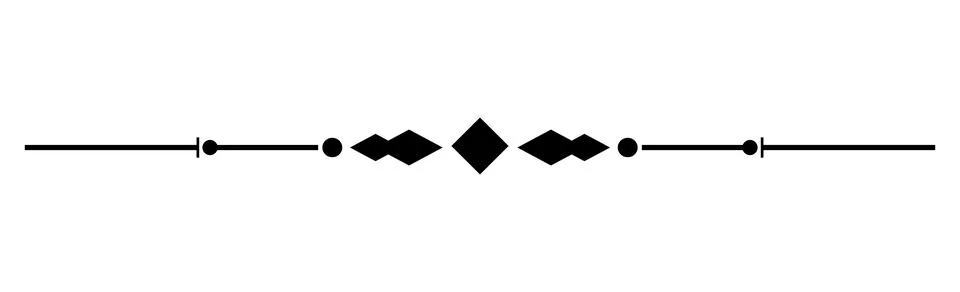 Complex geometric line divider, Multi element page separator, Decorative diam Stock Illustration
