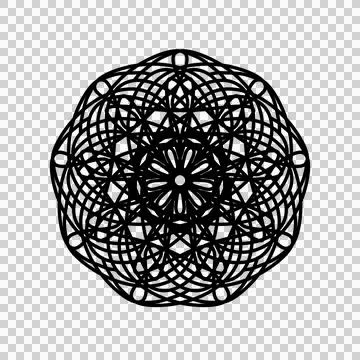 Complex Geometric Mandala Line Art Illustration Stock Illustration