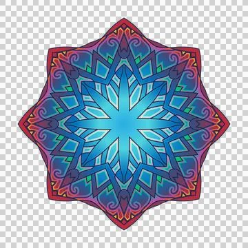 Complex geometric mosaic mandala vector Stock Illustration