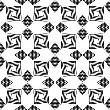 Complex geometric pattern of interwoven lines and shapes Stock Illustration