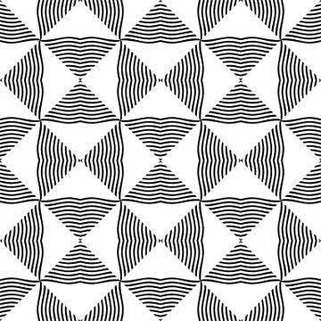 Complex geometric pattern of interwoven lines and shapes Stock Illustration