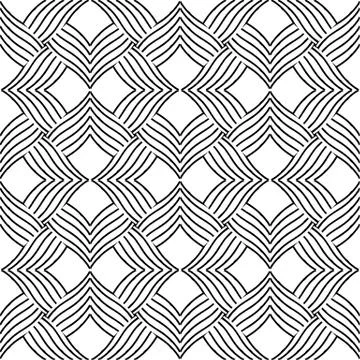 Complex geometric pattern of interwoven lines and shapes Stock Illustration