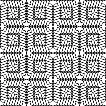 Complex geometric pattern of interwoven lines and shapes Illustrazione stock