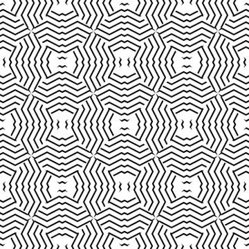 Complex geometric pattern of interwoven lines and shapes Illustrazione stock