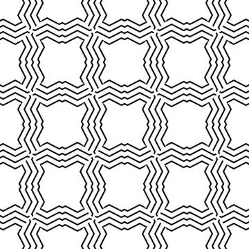 Complex geometric pattern of interwoven lines and shapes Stock Illustration