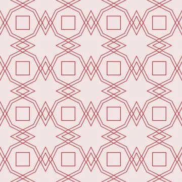 Complex geometric pattern of interwoven lines and shapes Stock Illustration