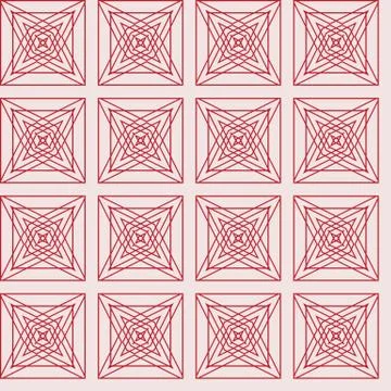 Complex geometric pattern of interwoven lines and shapes Stock Illustration