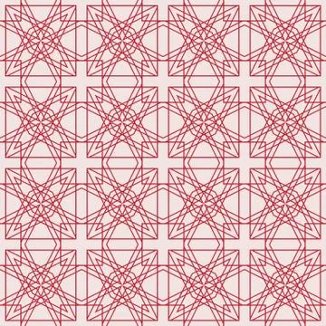 Complex geometric pattern of interwoven lines and shapes Stock Illustration
