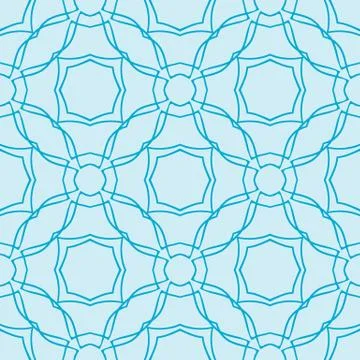 Complex geometric pattern of interwoven lines and shapes Stock Illustration