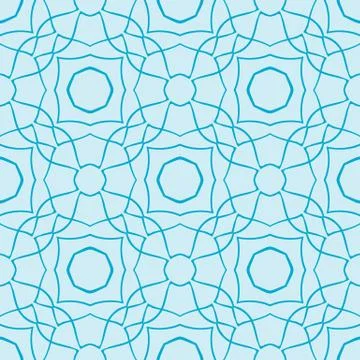Complex geometric pattern of interwoven lines and shapes Stock Illustration