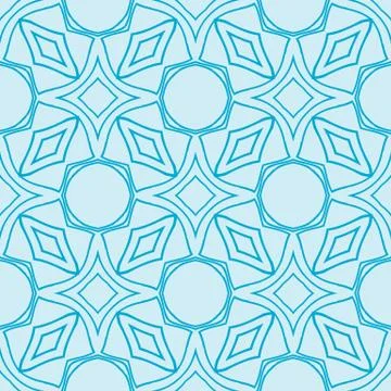 Complex geometric pattern of interwoven lines and shapes Stock Illustration