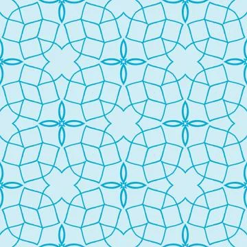 Complex geometric pattern of interwoven lines and shapes Stock Illustration