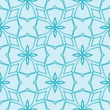 Complex geometric pattern of interwoven lines and shapes Stock Illustration