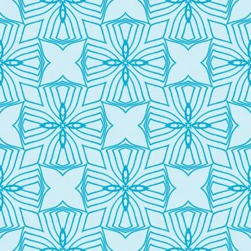 Complex geometric pattern of interwoven lines and shapes Stock Illustration