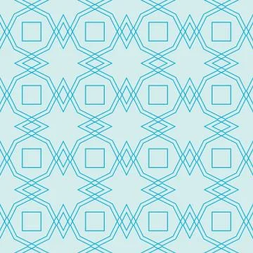 Complex geometric pattern of interwoven lines and shapes Stock Illustration