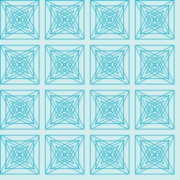 Complex geometric pattern of interwoven lines and shapes Stock Illustration