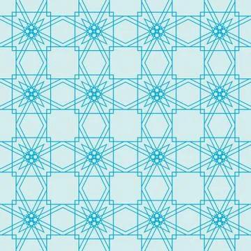 Complex geometric pattern of interwoven lines and shapes Stock Illustration