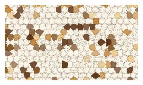 Complex geometric pattern with many small polygons and intricate lines crea.. Illustrazione stock