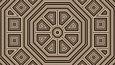Complex Geometric Pattern Tile Video Wallpaper for Seamless Background Stock Footage 214568141