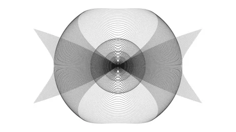 Complex geometric patterns formed by distorting parallel lines. Stock Footage 147199455