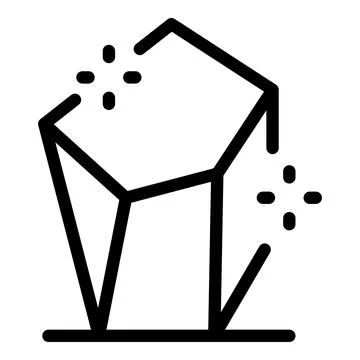 Complex geometric shape standing out from the crowd Stock-Illustration