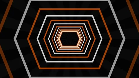 Complex geometric wireframe spiral tunnel loop Stock Footage 345184680