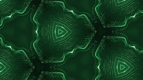 Complex green composition of particles that form cells. 3d looped smoothed Stock Footage 111341849