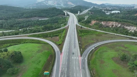 Complex Highway Interchange at Rawang Malaysia 009 動画素材 329474818