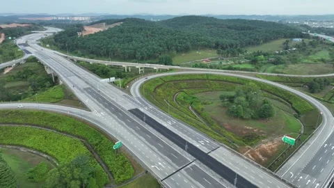 Complex Highway Interchange at Rawang Malaysia Видео 329475105