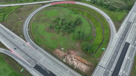 Complex Highway Interchange at Rawang, Malaysia 014 Stockbeeldmateriaal 329475591