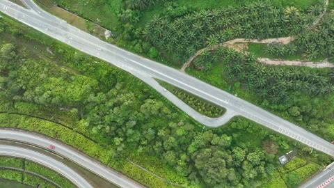 Complex Highway Interchange at Rawang, Malaysia Aerial View Stockbeeldmateriaal 329475710