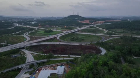 Complex Highway Interchange at Rawang Malaysia 库存影片 329475754