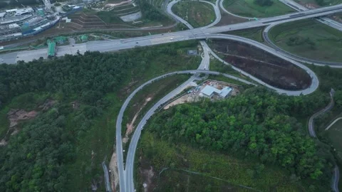 Complex Highway Interchange at Rawang Malaysia Видео 329475874