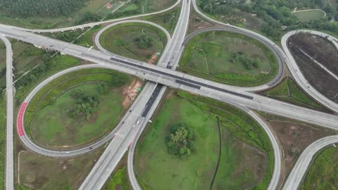 Complex Highway Interchange at Rawang, Malaysia 039 Vidéo 329475922