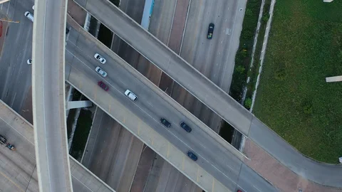 Complex highway intersection, Austin, Texas, USA Stock Footage 129205796