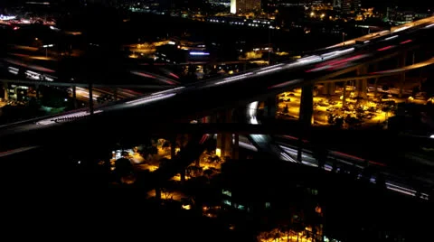 Complex Highway System Timelapse Stock Footage 23554807