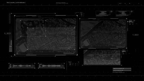 Complex Hud Display with high technology indicators ans sensors イラスト素材