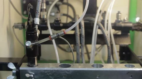 Complex hydraulic equipment Stock Footage 145660817