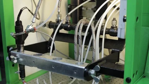 Complex hydraulic equipment Stock Footage 145660831