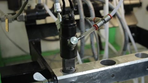 Complex hydraulic equipment Stock Footage 145660865