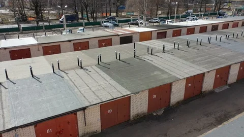 Complex individual closed Parking boxes United Stock-Footage 128118482