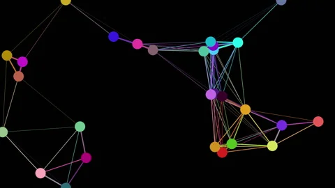 Complex Interplay of Attraction and Repulsion Forces Video stock 237846671