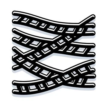 Complex ladders creating a confusing path concept 스톡 일러스트