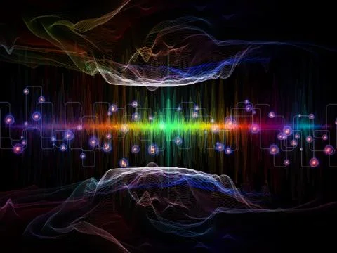 Complex Light Wave Stock Illustration