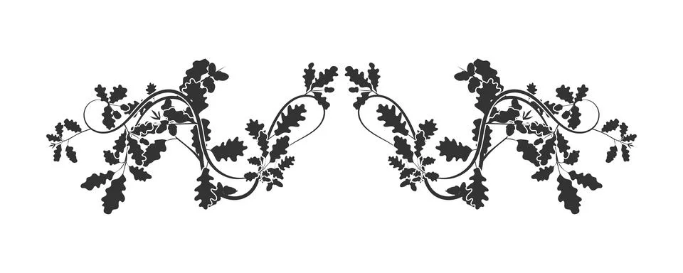 A complex luxury element for creating an oak new Stock Illustration