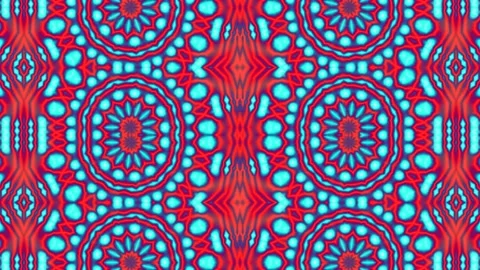 Complex Mandala Tile Visual Pattern Background Loop Stock Footage 194343131